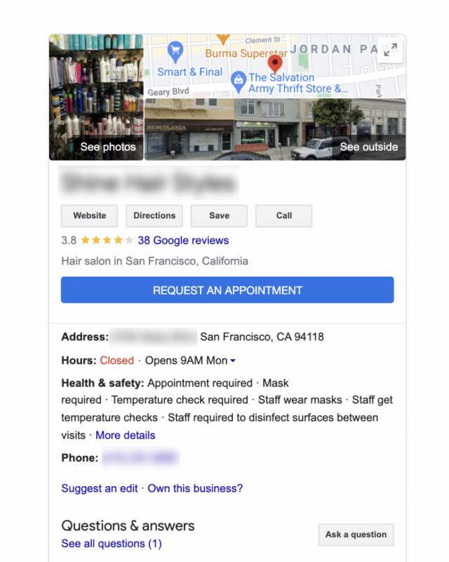 Google Business profile