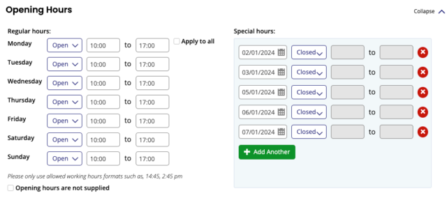 BrightLocal Active Sync - Hours