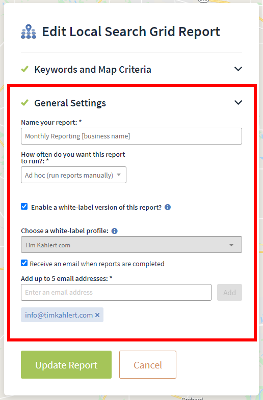 LSG General Settings